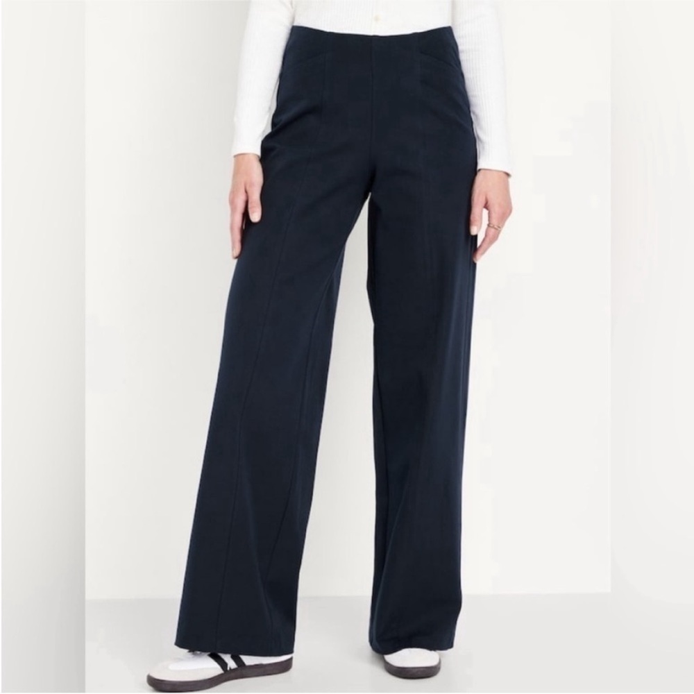 NWT! Navy High-Waisted Pull-On Pixie Wide-Leg Pants for Women - Multiple 💜